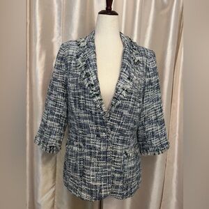 Love Token  Elegant Tweed Women's Jacket Size Small  3/4 Sleave EUC